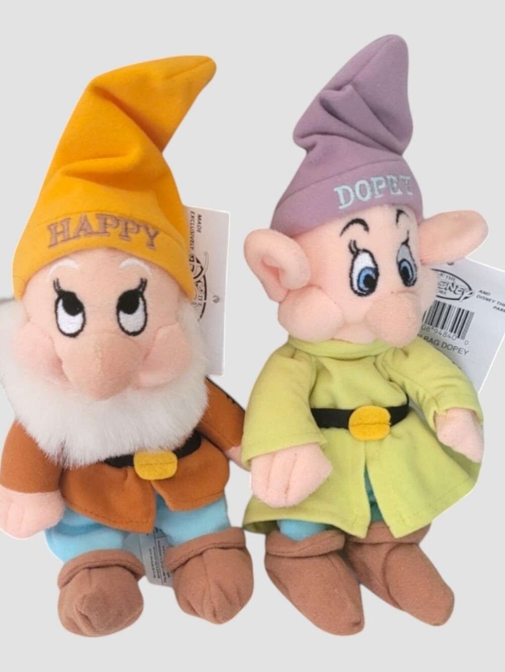 Disney Mini Happy and Dopey Bean Bags Figures